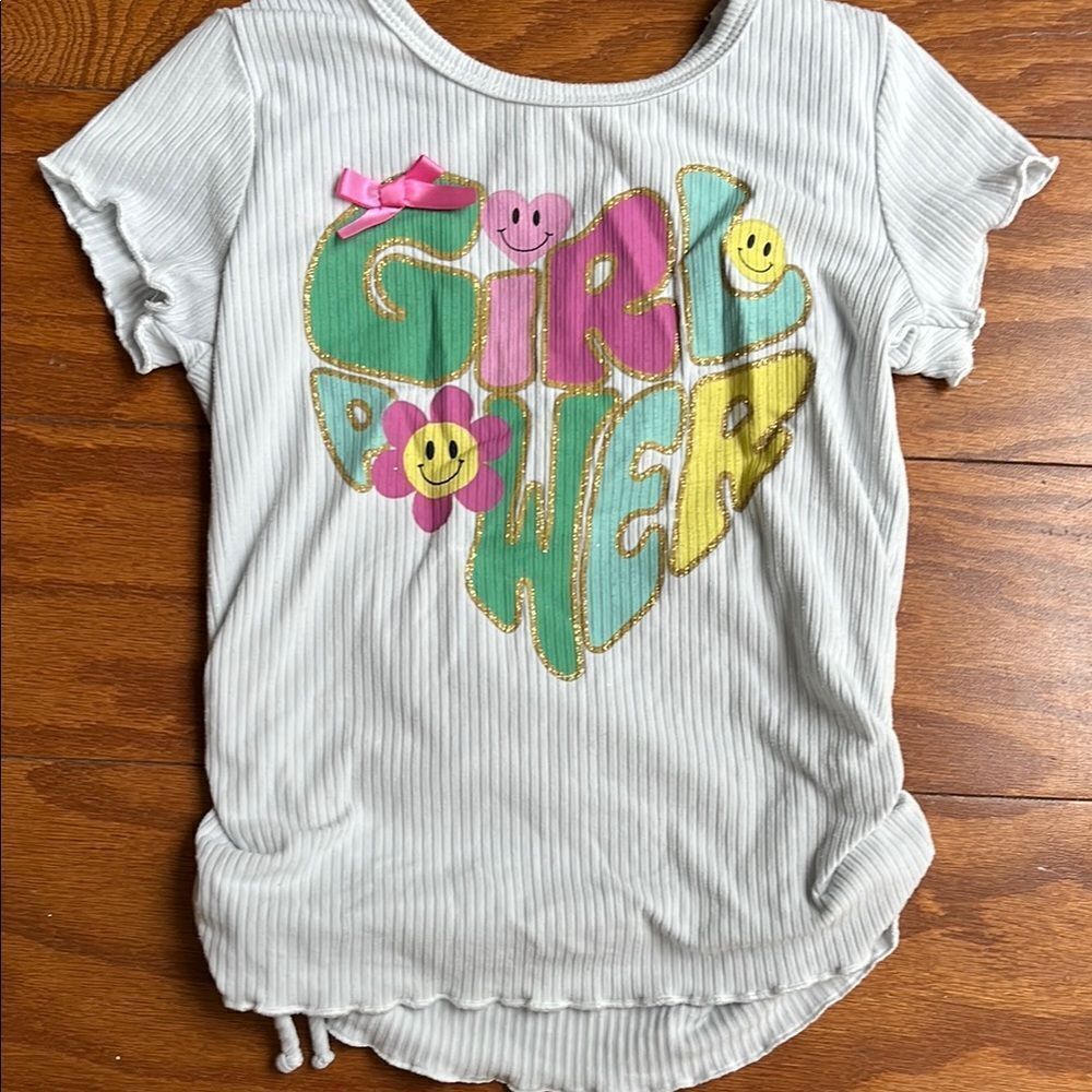 Kids 'Girl Power' Graphic Tee - White